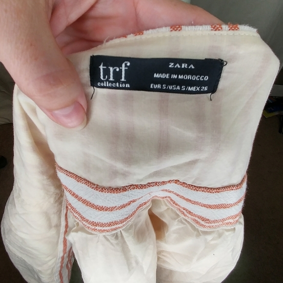 Zara Sleeveless V Neck Linen Blend Dress Size S - Picture 5 of 10